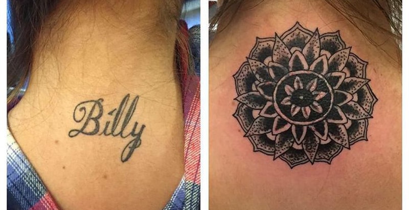 30 Incredible Ideas to Cover-up Name Tattoos of your Ex 99