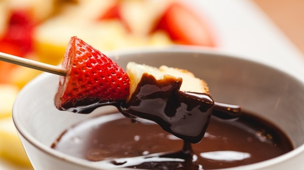 First up, chocolate fondue